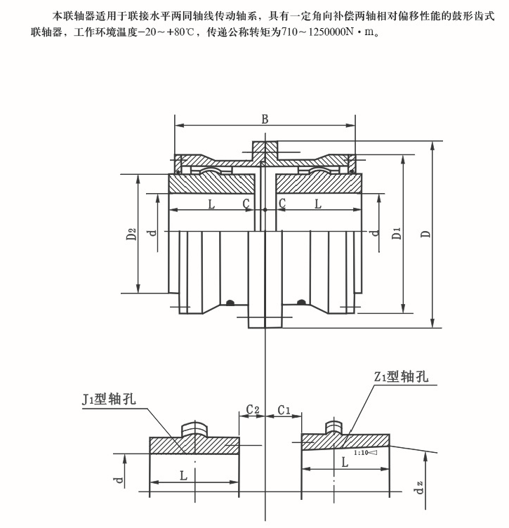 WGI型鼓形齒式聯軸器